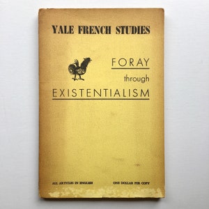 Foray through Existentialism - Yale French Studies - Vintage Softcover Book