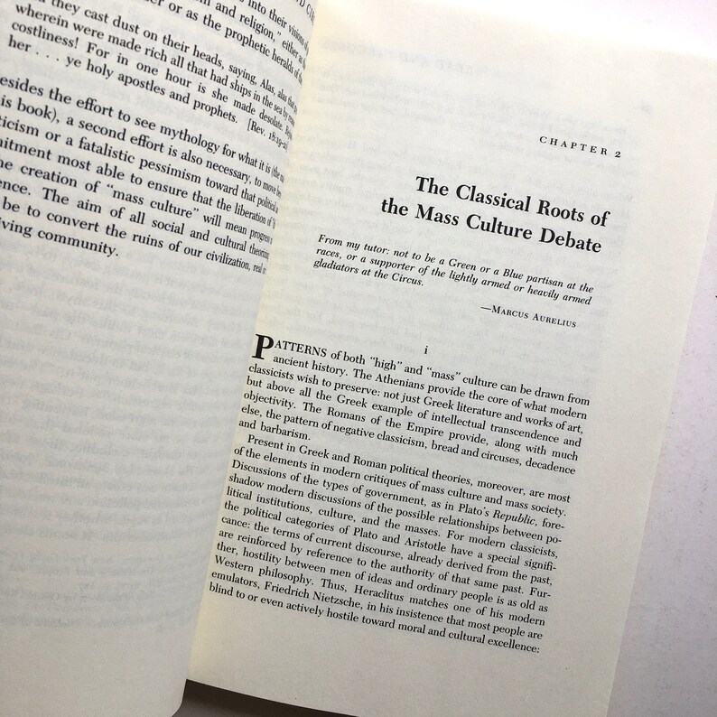 Bread & Circuses Theories of Mass Culture as Social Decay Etsy