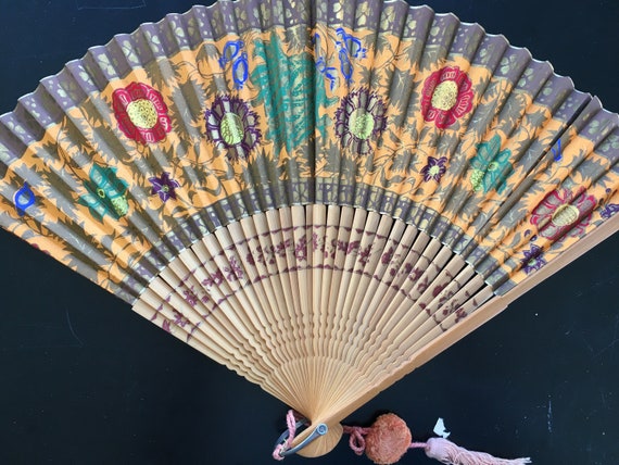 3 Hand-Painted Fans - image 8