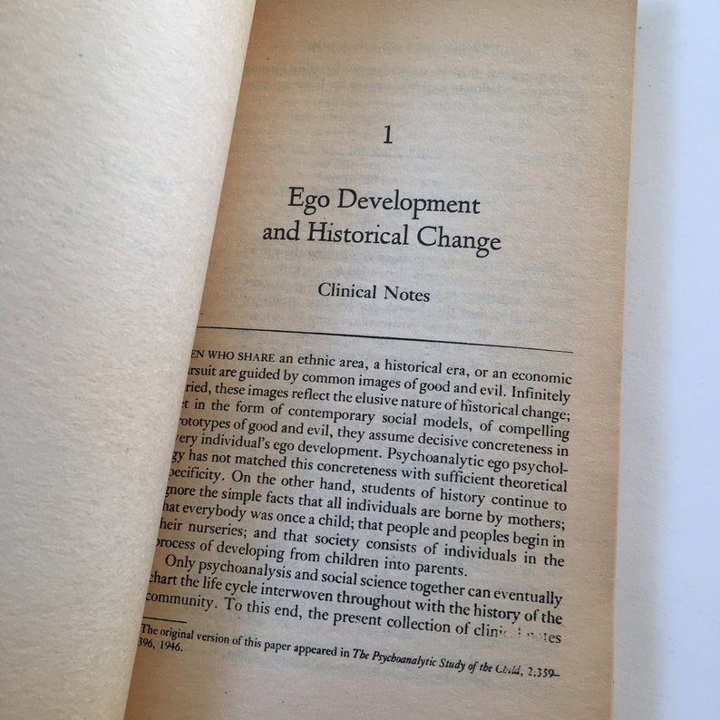 Identity and the Life Cycle Erik H. Erikson Psychology Etsy