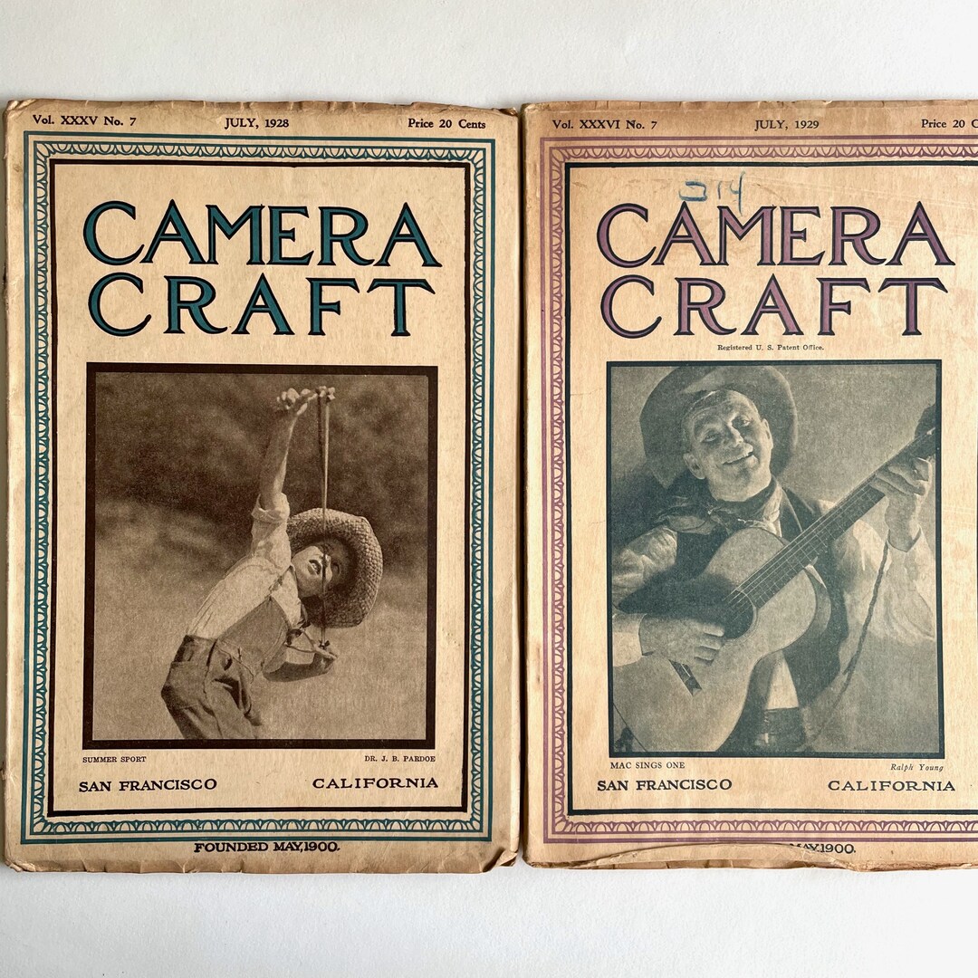 3 Vintage Camera / Photography Magazines - Camera Craft Periodical ...