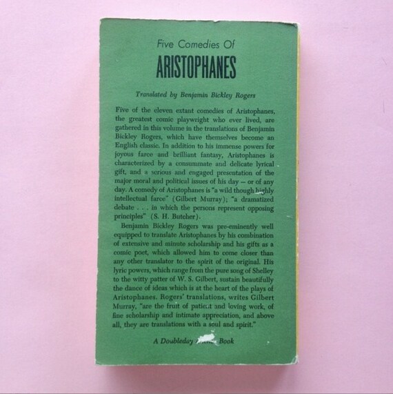 Five Comedies Of Aristophanes Birds Frogs Clouds Wasps Lysistrata Classic Literature - 