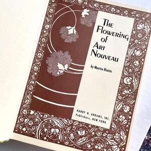 The Flowering of Art Nouveau - by Maurice Rheims - Vintage Hardcover ...