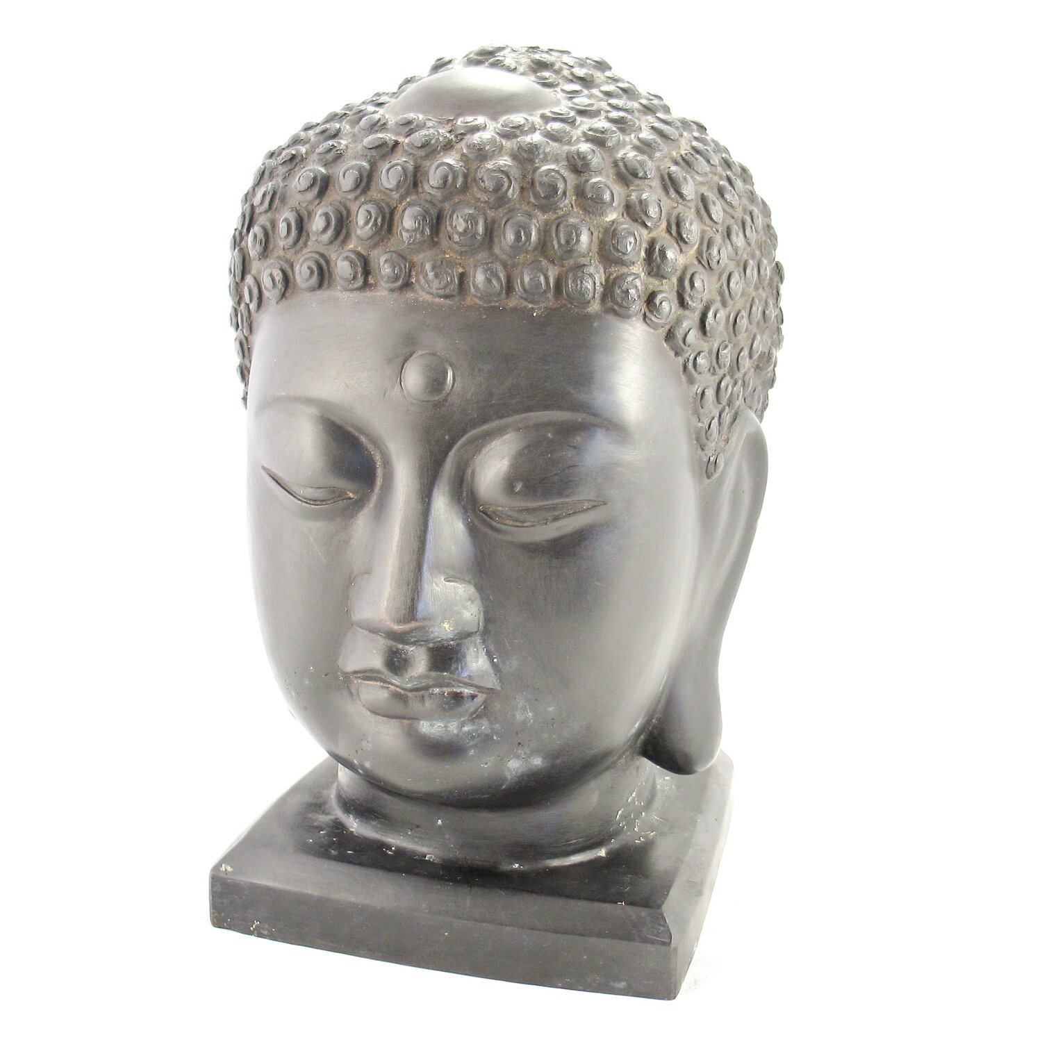 Large Buddhist Statue Bronze Buddha Head Bust 12 Etsy