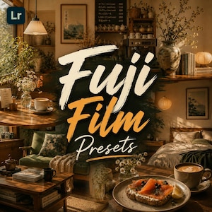 富士フイルム Lightroom プリセット、ビンテージデジタルカメラフィルター、温かみのある粒状感、モバイル＆デスクトップ対応、旅行写真編集（100種類以上のプリセット）