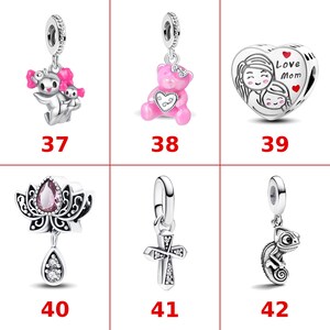Pandora Charms Armband Kralen Compatibel Disney Stitch Cartoon Dangle Charm Hart Vlinder Animal Charm Kralen Cadeau voor haar moeder dochter afbeelding 8