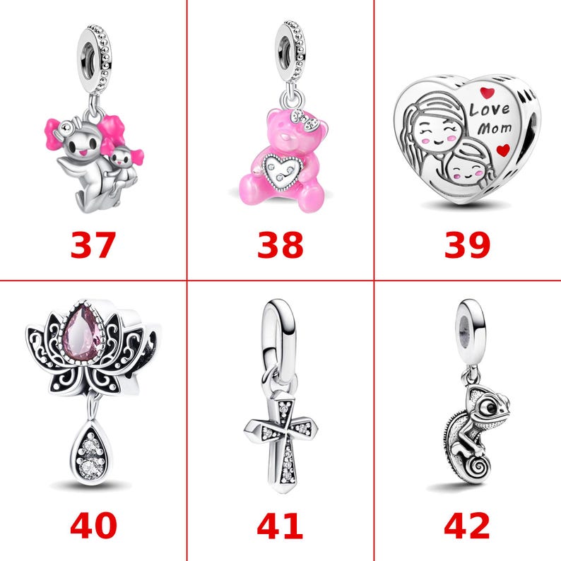 Pandora Charms Armband Kralen Compatibel Disney Stitch Cartoon Dangle Charm Hart Vlinder Animal Charm Kralen Cadeau voor haar moeder dochter afbeelding 8