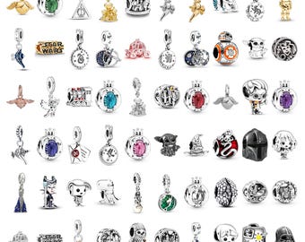 Pandora Charms Bracelet Compatible Cartoon Alien Galaxy Wizard Magic School Space Movie Princess Fantasy Dangle Charm Gift for Her
