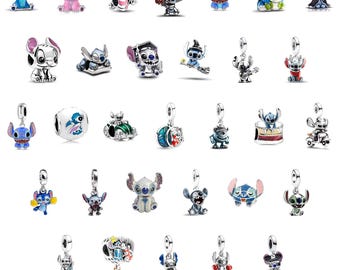 Pandora Compatible Charm Bead, Blue Alien Dangle Charm, Fits Pandora Style Bracelet, European Bracelet Bead Gift for Her