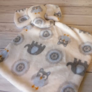 Personalized Elephant lovey new baby gift, blue/gray lovey, plush elephant security blanket, customized lovey baby shower gift