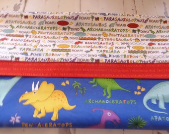 Kids dinosaur pillowcase, colorful dinosaurs, 21x28, boutique style, seamless, 100% cotton, ready to ship, custom made, handmade, NEW