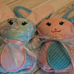 Minky Bunny Stuffies (Pair): Soft Plush Toddler Toy, Easter Basket Stuffer