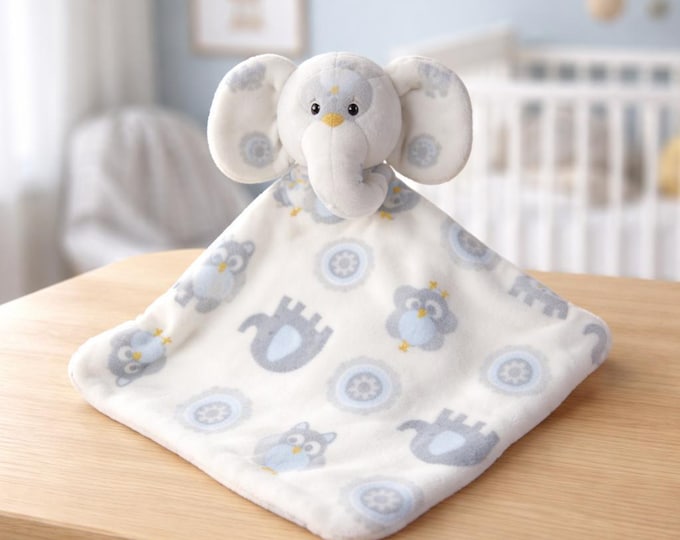 Personalized Plush Elephant Lovey, Baby Shower Gift - Etsy
