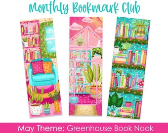 Monthly Bookmark Club, May Theme: Greenhouse Book Nook