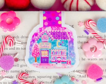 Winter Late Night Bookshop at Bookshop Avenue Magnetic Bookmark