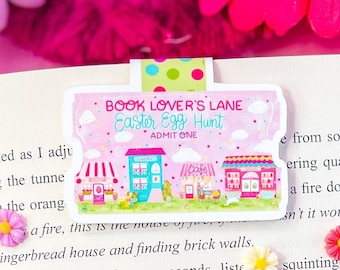Book Lover's Lane Easter Egg Hunt Admission Ticket Magnetic Bookmark - Cute Magnetic Bookmark