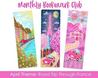 Monthly Bookmark Club, April Theme: Road Trip Through France, Paris Bookmark