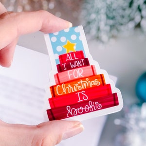 All I Want for Christmas is Books Magnetic Bookmark - Christmas Bookmark - Bookstagram