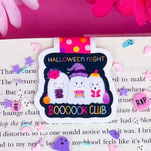 Halloween Night Book Club Magnetic Bookmark - Magnetic Bookmark - Halloween Bookmark