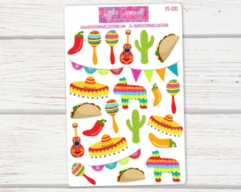 100 Fiesta Hola Serape Print Name Tags BIN LABEL STICKERS Cinco De Mayo Party