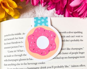 Donut Magnetic Bookmark - Kids Magnetic Bookmark - Bookmarks for Kids - Bookish - Magnetic Bookmark