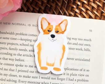 Corgi Magnetic Bookmark - Cute Magnetic Bookmark - Bookmarks for Kids - Bookish - Magnetic Bookmark - Dog Bookmark