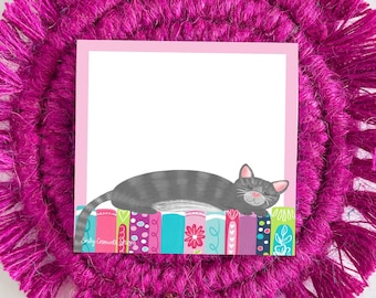 Read More Books Kitty Sticky Notes 3" x 3" - Bookworm Gift - Notepad - Cat Lover