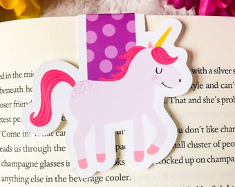 Unicorn Magnetic Bookmark - Kids Magnetic Bookmark - Bookmarks for Kids - Bookish - Magnetic Bookmark