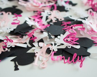 Graduation Confetti - 100 pieces - Personalized Confetti - 2018 Graduation Confetti - Customized Confetti - Graduation 2018 - Name Confetti