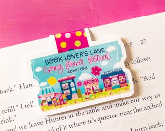 Book Lover's Lane Spring Flower Festival Admission Ticket Magnetic Bookmark - Cute Magnetic Bookmark - Bookish - Magnetic Bookmark