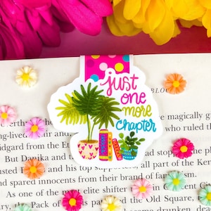 Just One More Chapter Plants Magnetic Bookmark