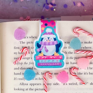 Bookish Penguin Magnetic Bookmark - Holiday Bookmark - Bookish Magnetic Bookmark