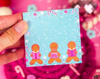 Gingerbread Book Club Sticky Notes 3"x 3"