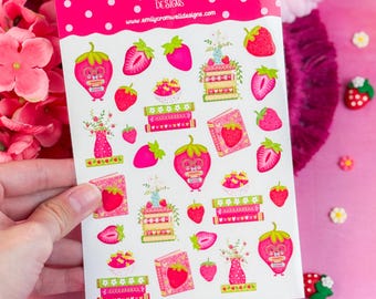 Strawberry Planner Sticker Sheet PS0040