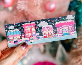 Christmas at Book Lovers Lane Bookmark - Matte Bookmark - Cute Bookmark
