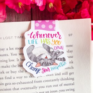 Change Your Perspective Magnetic Bookmark - Book Lover Magnetic Bookmark - Bookish - Magnetic Bookmark - Mitty Kitty Collection