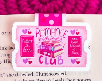 Romance Book Lover's Club Admission Ticket Magnetic Bookmark - Romance Books - Bookstagram - Magnetic Bookmark