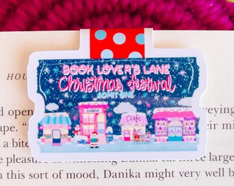 Christmas Festival at Book Lovers Lane Admission Ticket Magnetic Bookmark - Holiday Bookmark - Bookish Magnetic Bookmark