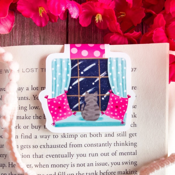 Misty's Meteor Shower Magnetic Bookmark - Cute Magnetic Bookmark - Floral Bookmark - Bookish - Magnetic Bookmark