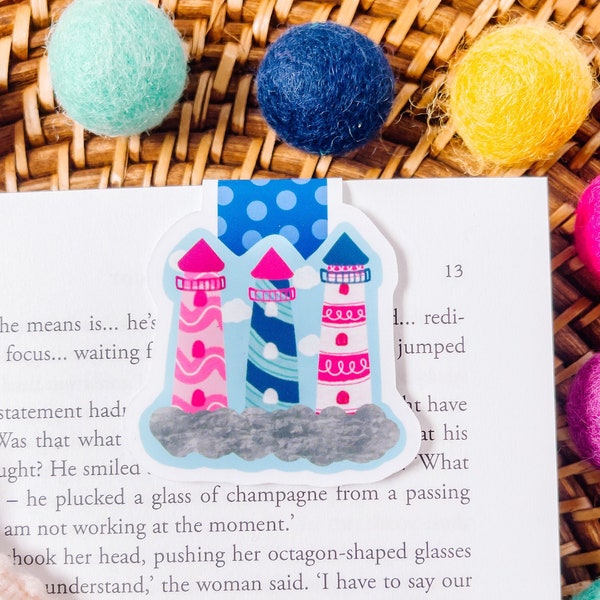 Lighthouse Magnetic Bookmark - Summer Magnetic Bookmark - Bookish - Magnetic Bookmark