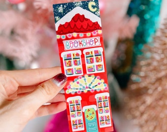 Christmas Bookshop Bookmark - Matte Bookmark - Cute Bookmark