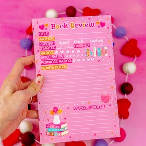 Romance Book Review Notepad 5.5" x 8.5"