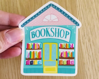 Bookshop Vinyl Sticker, Bookish Sticker, Bookstagram, Bookworm, Book Lover Gift, Library