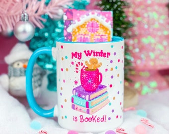 My Winter is Booked Gingerbread 15oz Mug, Christmas Ceramic Mug