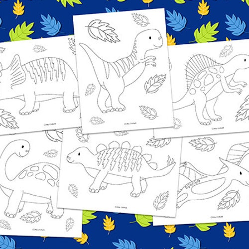 dinosaur coloring pages printable coloring pages dinosaur etsy