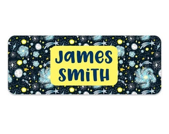 Astronomy Name Labels - Boys Name Labels - School Name Labels - Personalized Name Labels - 30 Labels