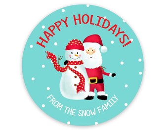 Merry Christmas Stickers - Christmas Favor Stickers - Christmas Treat Bags - Kids Christmas Stickers - Canning Label - Sheet of 12 or 24