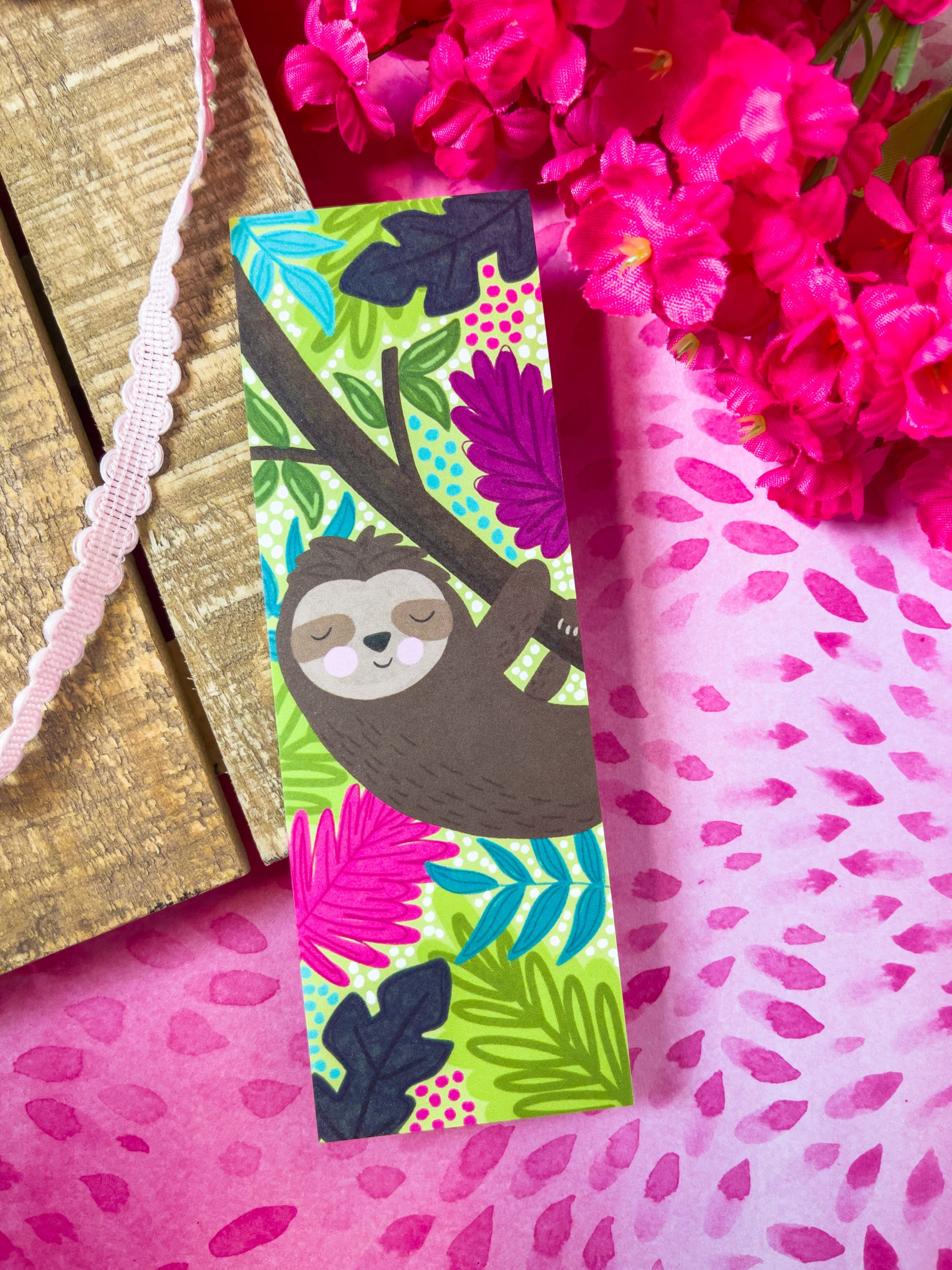 Sloth Bookmark Matte Bookmark Cute Bookmark Bookish Etsy