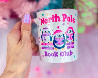 North Pole Book Club 11oz Mug, Bookish, Bookstagram, Book Lover Gift, Christmas Mug, Holiday Mug