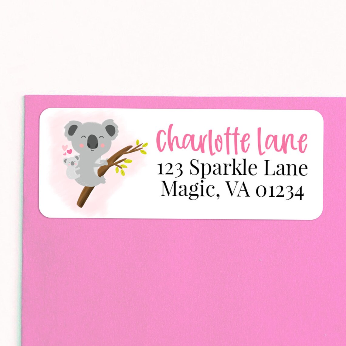 Koala Return Address Labels Pretty Address Labels Cute Etsy